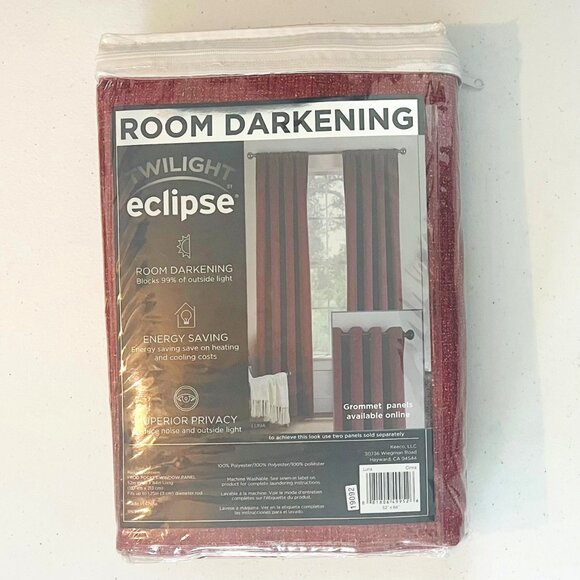 (1) Eclipse Room Darkening Rod Pocket Window Panel 84", Luna - Picture 3 of 4